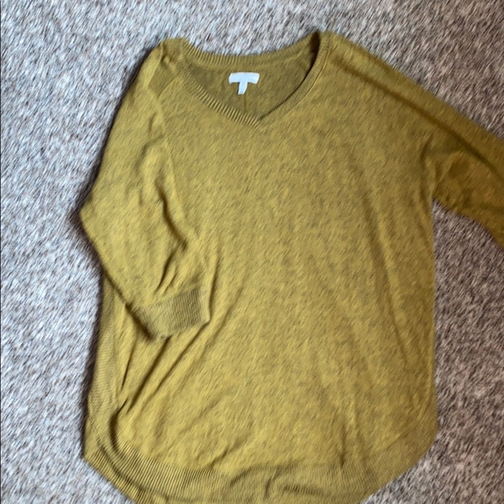 Mustard 3/4 sleeve sweater